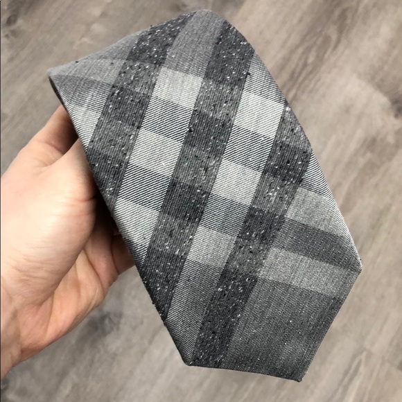 Burberry Other - Men’s Silk Burberry Gray Diagonal Print Tie